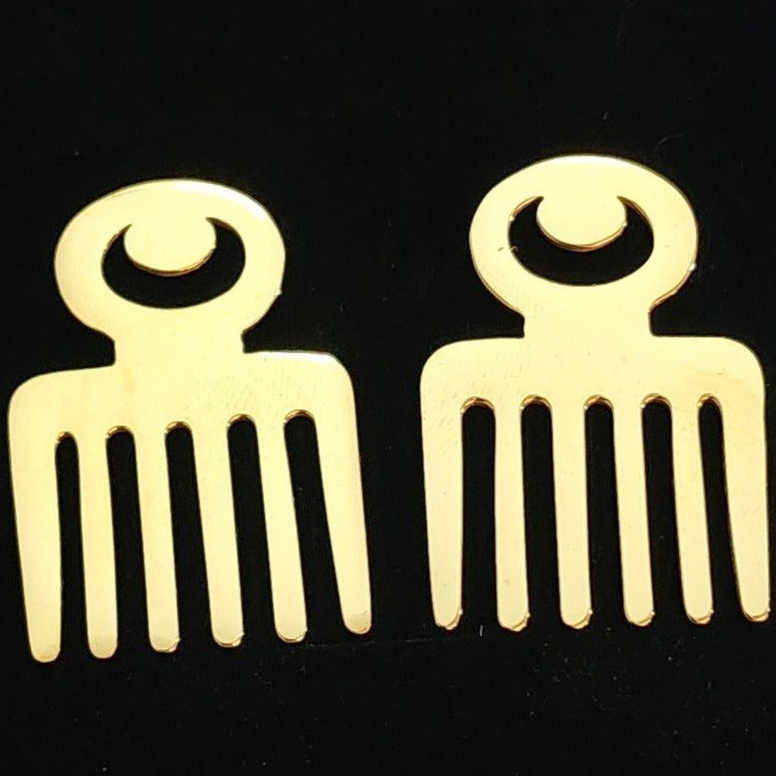 14k Gold plated Comb studs