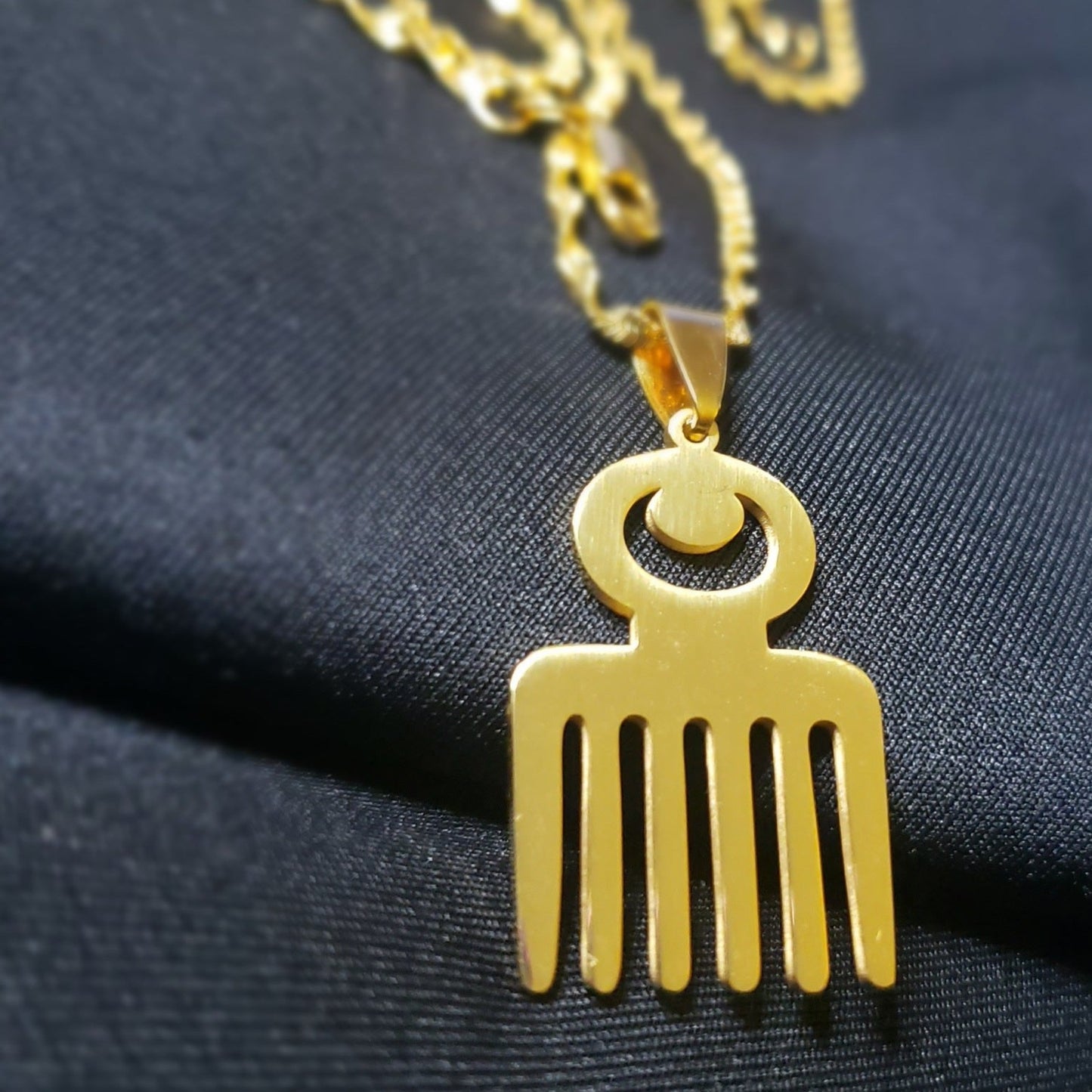 Comb Necklace Adinkra