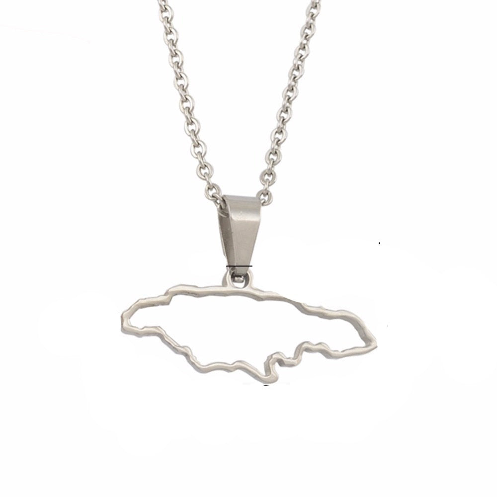 Jamaica Outline Pendant Necklaces