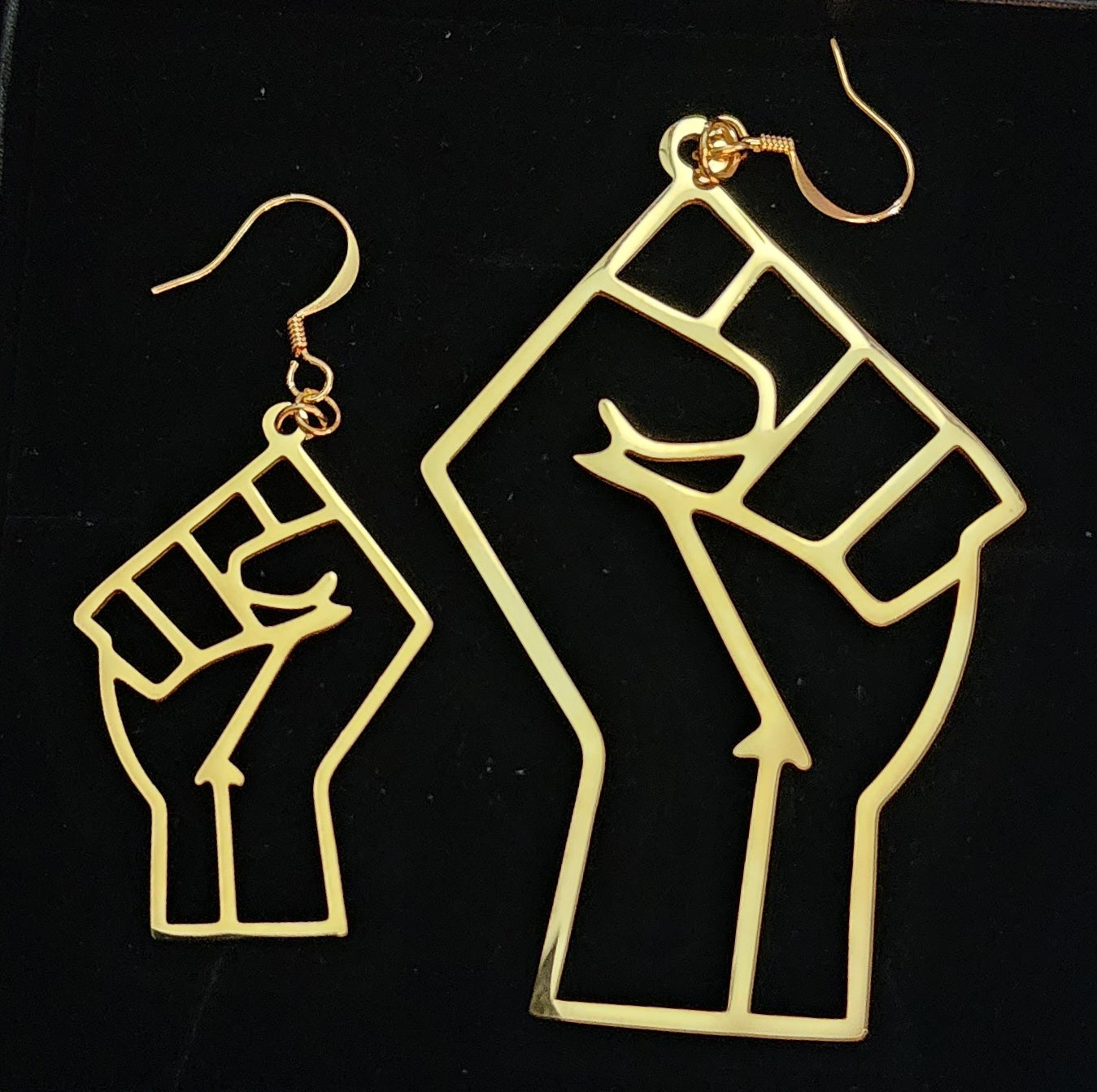 14k Gold plated Fist Earrings