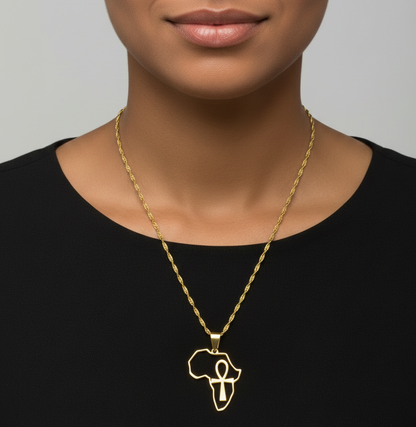 Ankh in Africa Pendant Necklace