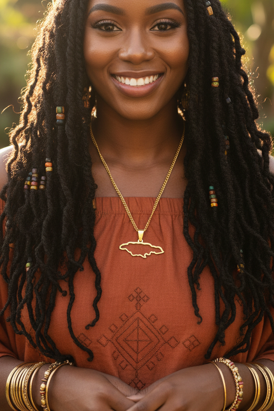 Jamaica Outline Pendant Necklaces