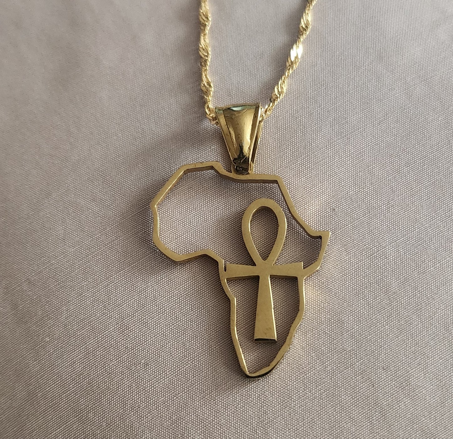 Ankh in Africa Pendant Necklace