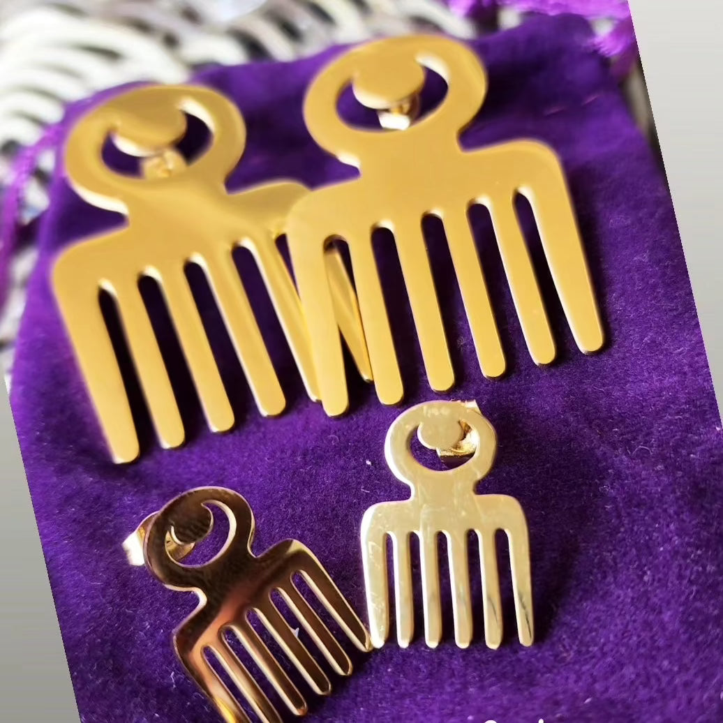 14k Gold plated Comb studs