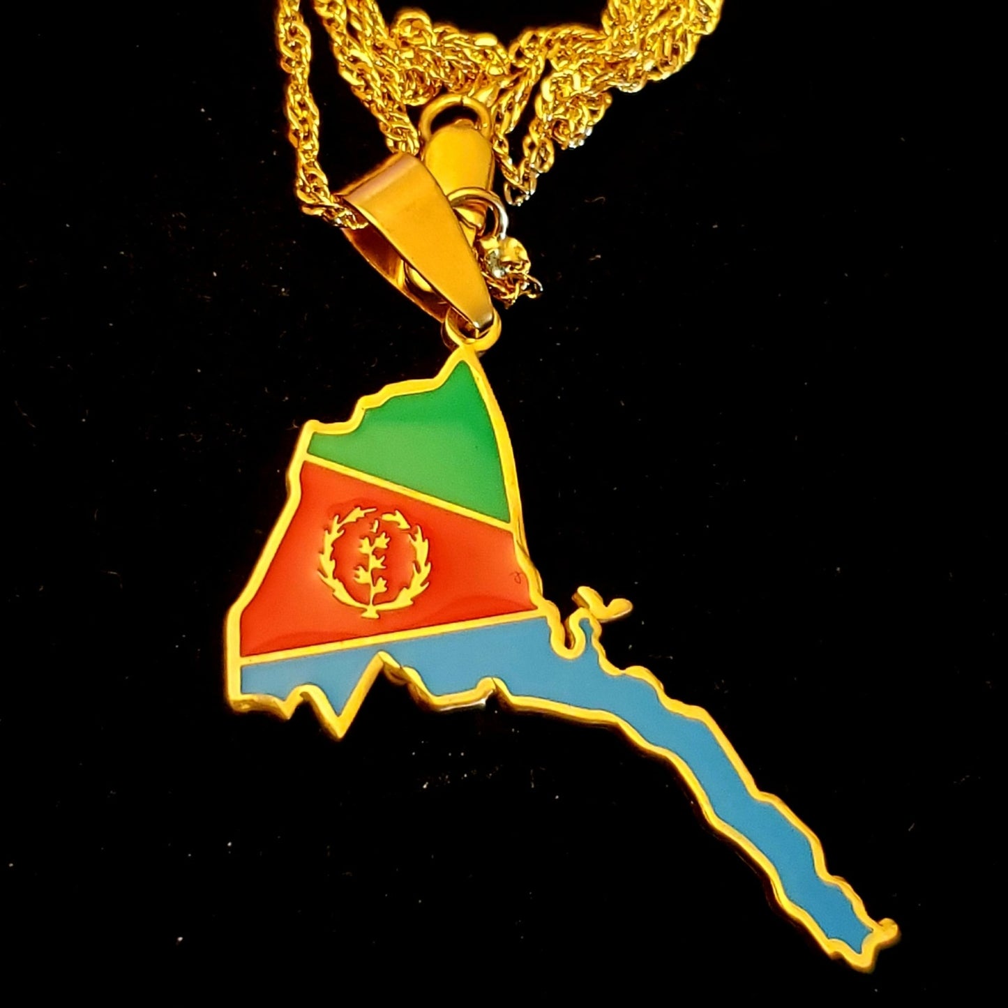 Eritrea map necklace