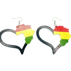 Afro Heart Earrings