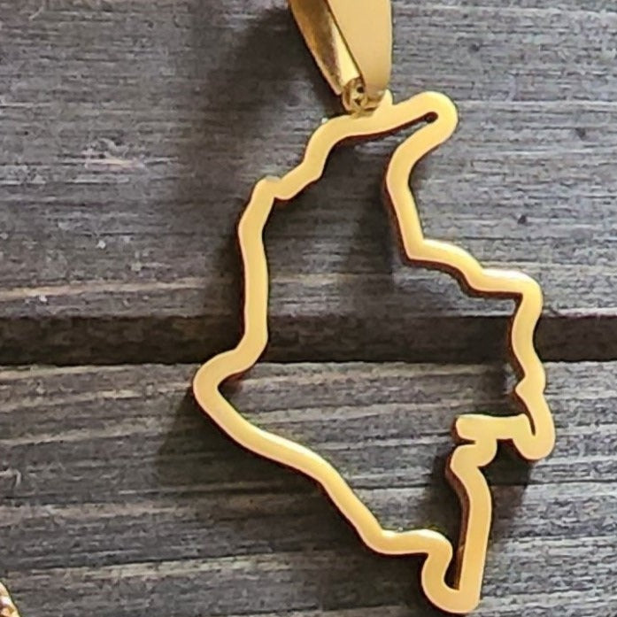 Colombia Outline Necklace