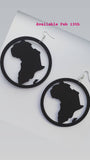 Wooden Africa Earrings 8cm