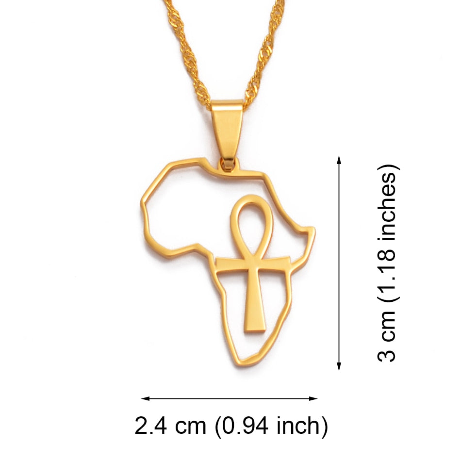 Ankh in Africa Pendant Necklace