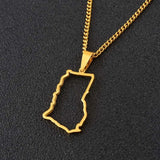 Ghana Outline Necklace