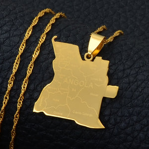 Angola with city names Necklaces