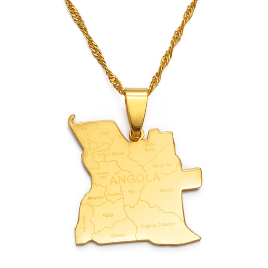 Angola with city names Necklaces