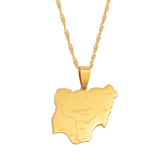 Nigeria Necklace with city names