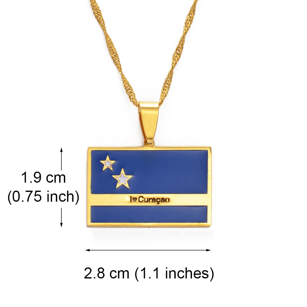 Curacao Flag Necklaces