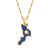 Calabria Italy Map Charm Pendant Necklaces