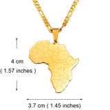 Africa Country Name Pendant Necklace