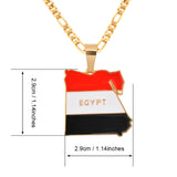Egypt Flag Pendant Necklace