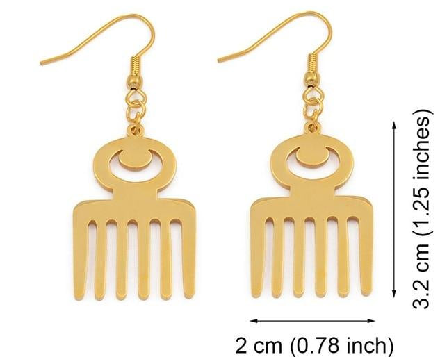 African Symbol Earrings Adinkra